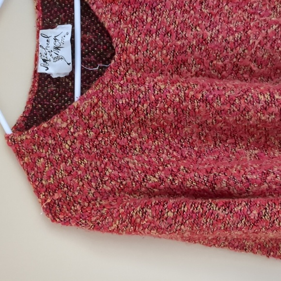 Large Michael Simon New York Multicolor Bright Colorful Sweater Orange Red - Picture 5 of 16